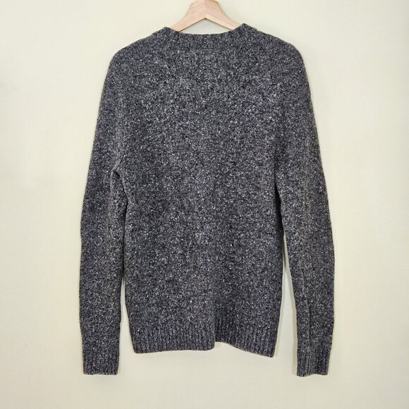 Abercrombie & Fitch Sweater Men M Marled Gray LS Crew Neck Wool Preppy Academia - Picture 16 of 16